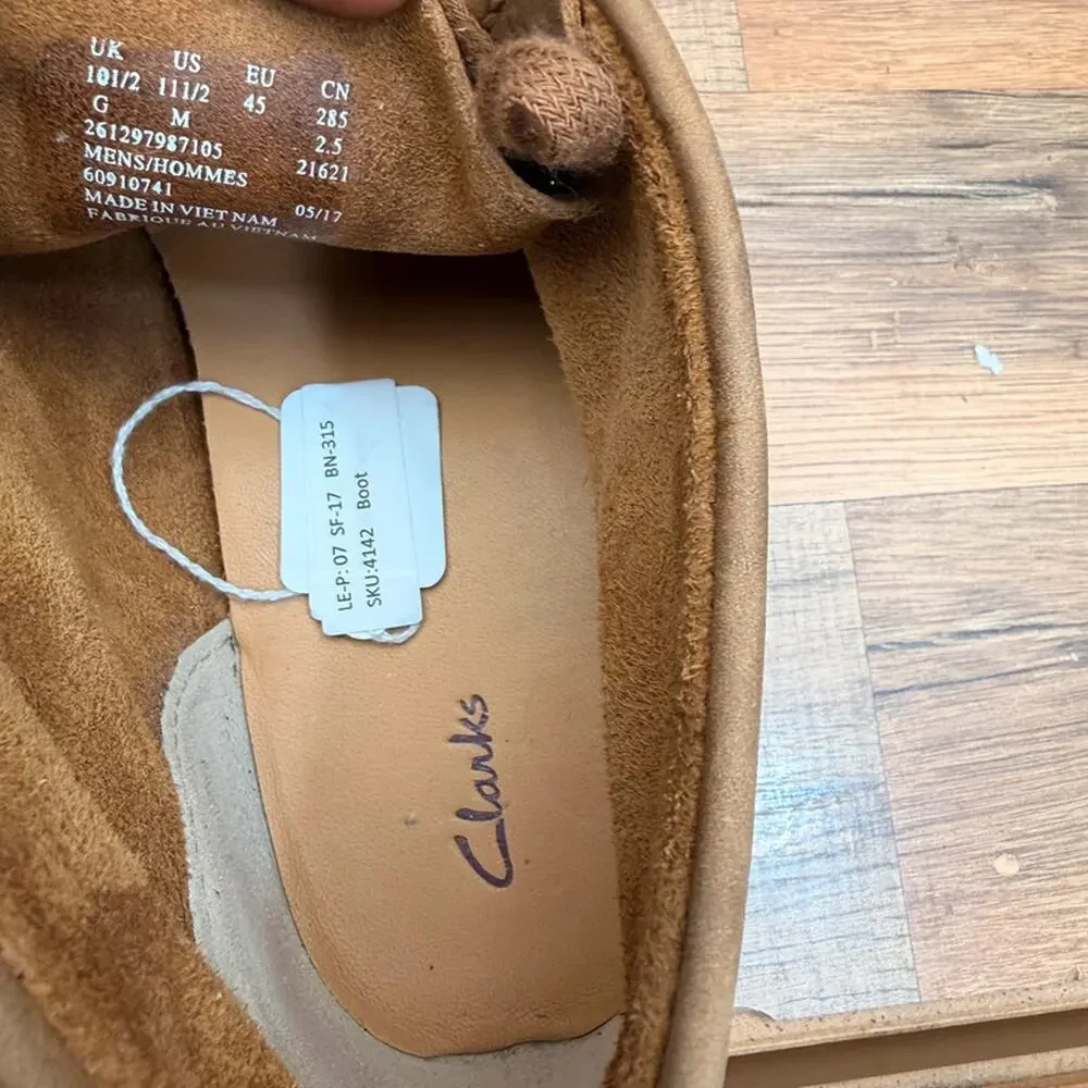 Clarks Originals Wallabee Men’s  Size 11.5 Brown Classic Moccasin Shoes